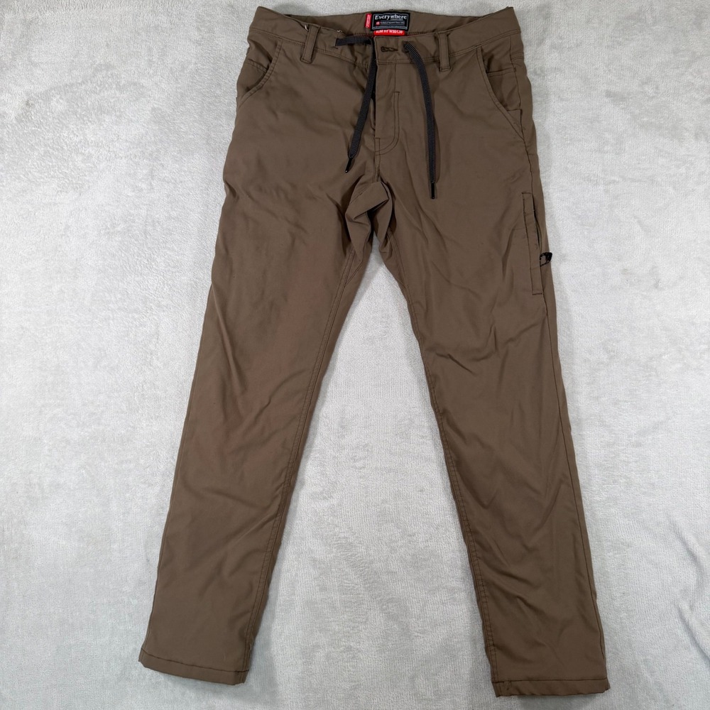 686 Everywhere Merino Wool Blend Lined Slim Fit Pants Brown Mens W30 L30 M1W213